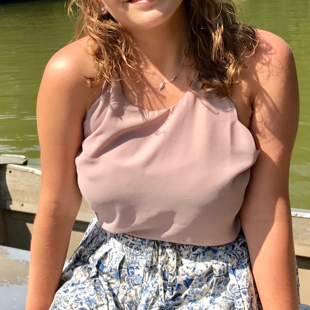 Scalloped detail blouse